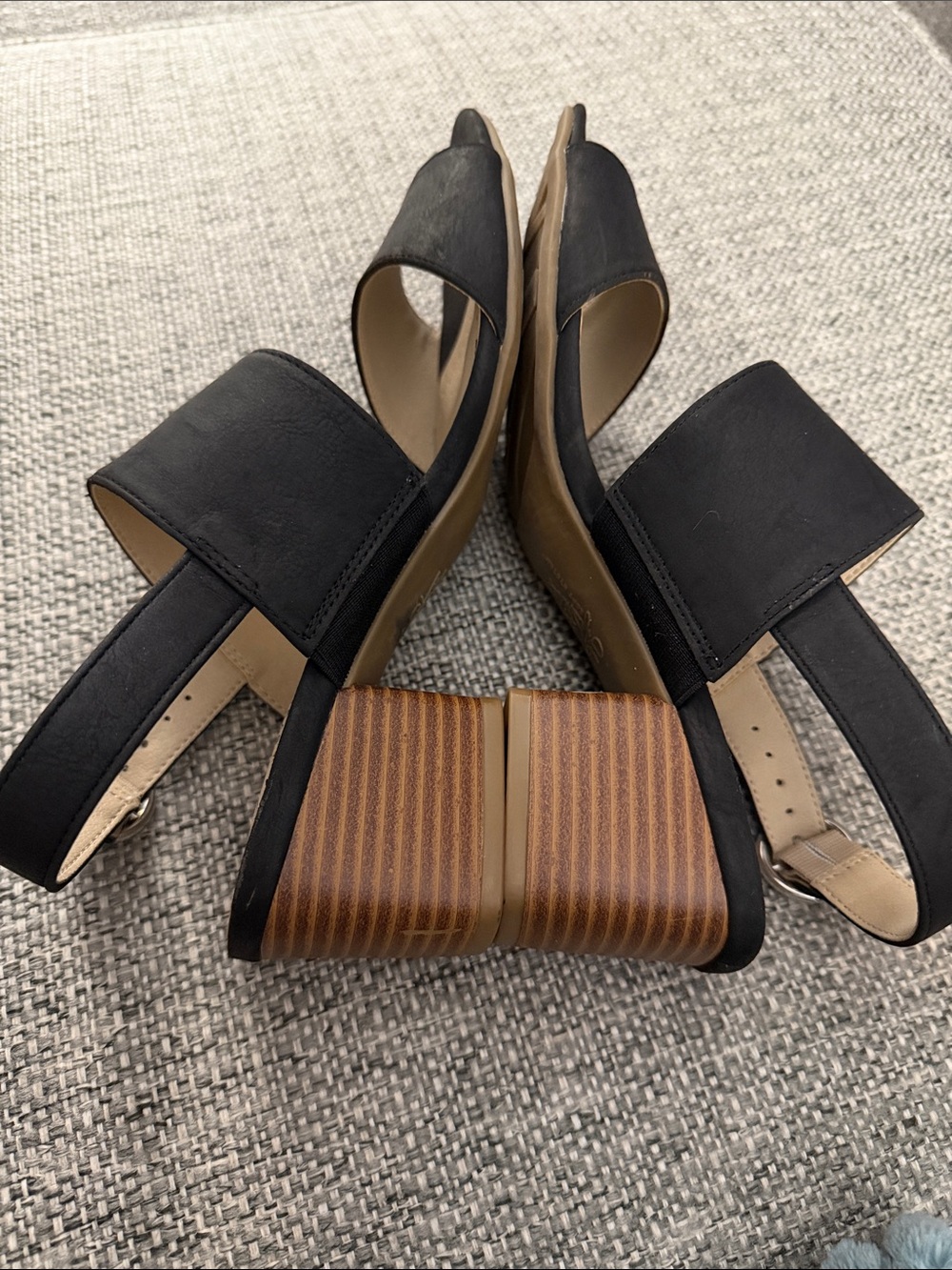 Life Stride Roxanne Black Wide-Strap Sandals Comfort Technology Size 6.5 - Picture 3 of 9